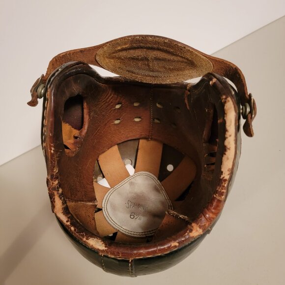 Vintage 1940's Leather Football Helmet - Picture 6 of 11